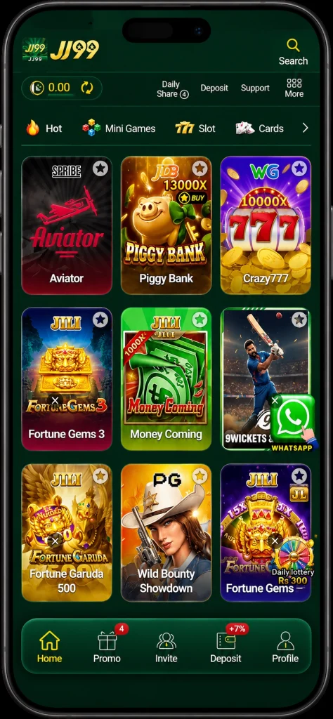 jj9 game interface