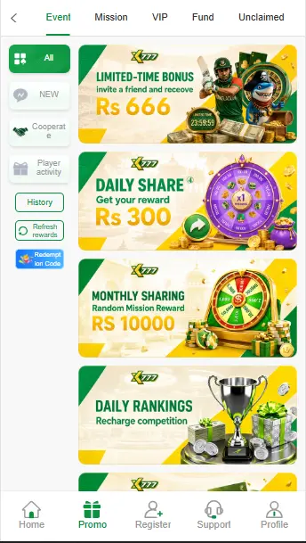 XK77 Game Events