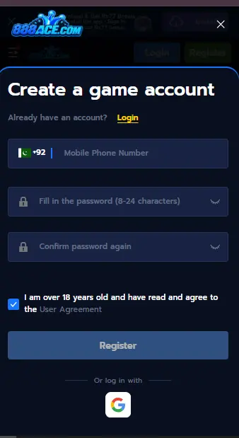 8888ace game register
