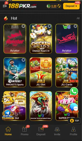 18PKR Game interface