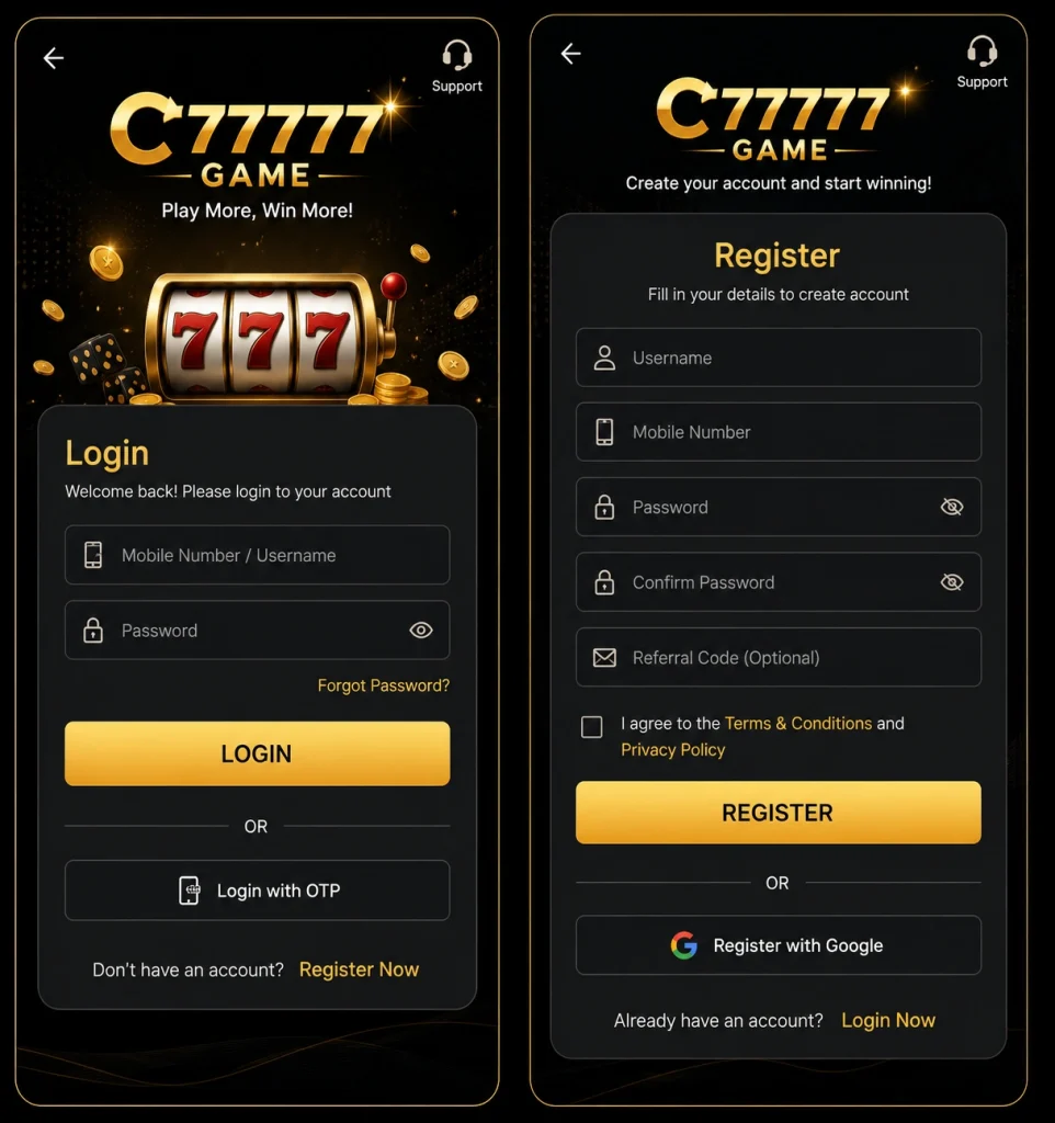 C77777 Game Registration