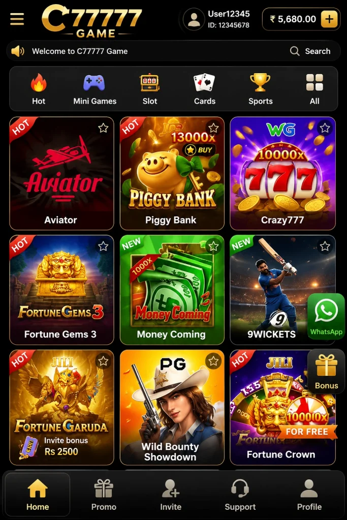 C77777 Game interface