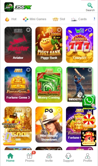 356PK Game interface