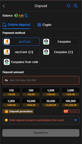 666W Game Payment Methods in Pakistan