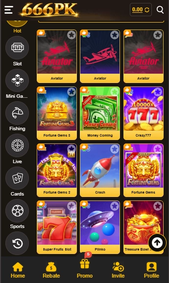 6666PK Game Interface