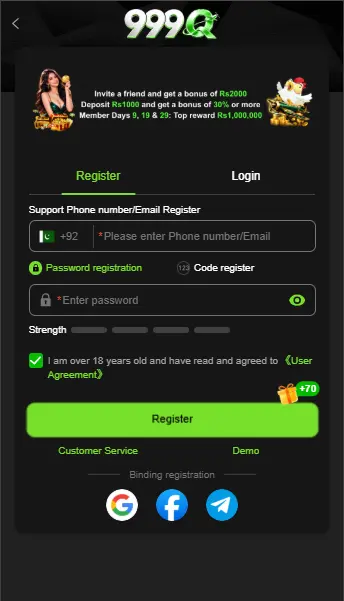 Register on 777ZK Game
