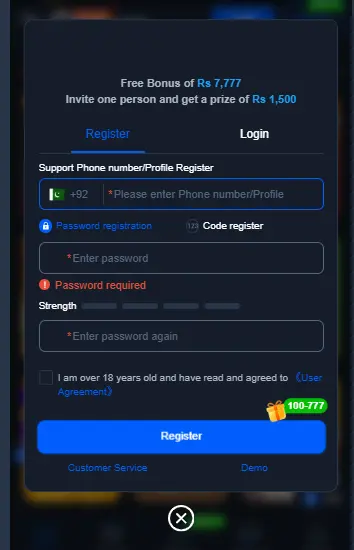 Register on XK7777