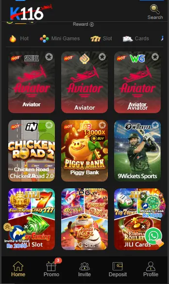 K116 Game Interface